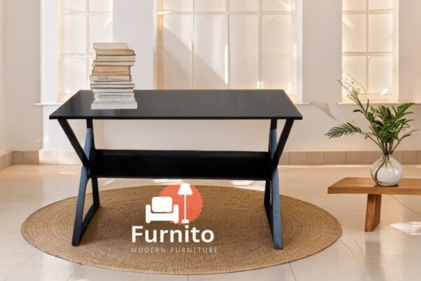 Modern K-Shaped Computer Office Study Desk - Image 2