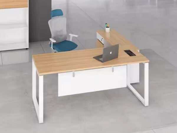 Modern Executive Office Table with Built-in Drawer – Sleek & Functional Design - Image 3