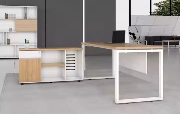 Modern Executive Office Table with Built-in Drawer – Sleek & Functional Design - Image 4