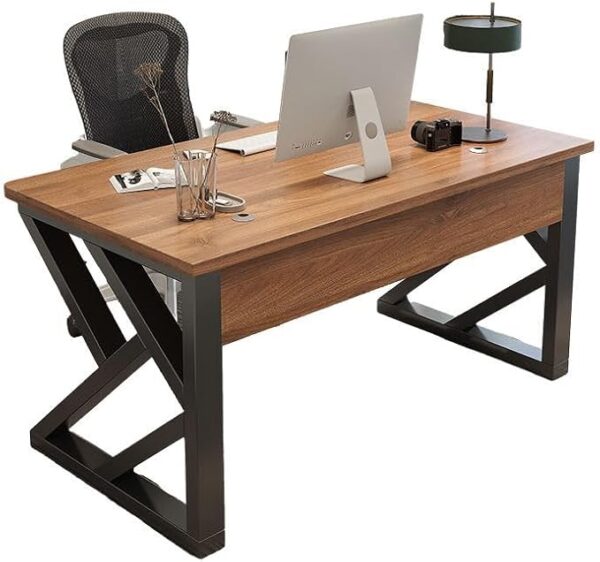 CraftThink Computer Desk with Toboggan Base & Cable Management – Home Office Work Table - Image 3