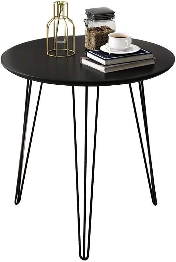 Round Coffee Table Living Room, Home Office, Nightstands, Bedroom with Metal Legs - Image 6