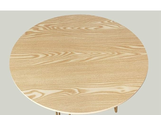 Round Coffee Table Living Room, Home Office, Nightstands, Bedroom with Metal Legs - Image 8