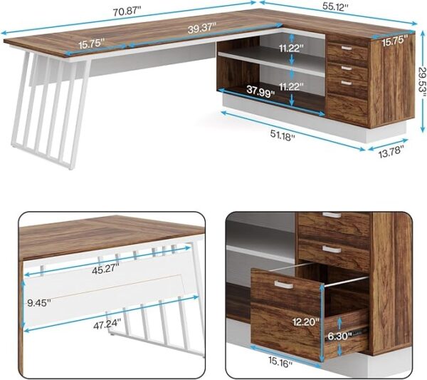 L-Shape Executive Desk - Image 3