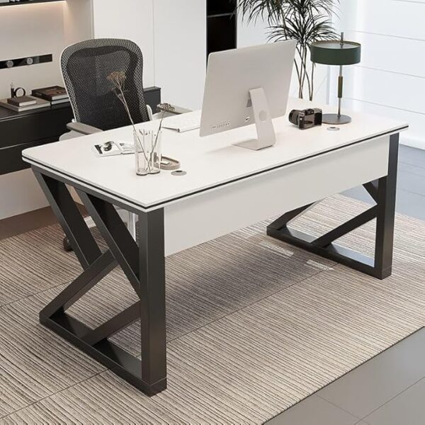 CraftThink Computer Desk with Toboggan Base & Cable Management – Home Office Work Table - Image 7