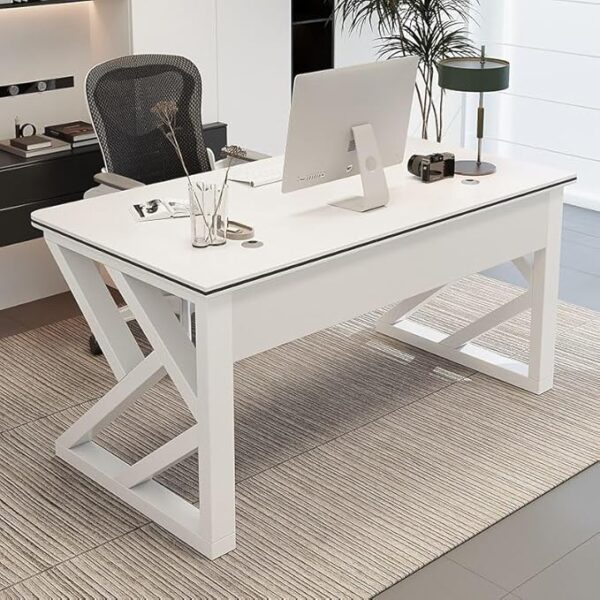 CraftThink Computer Desk with Toboggan Base & Cable Management – Home Office Work Table - Image 4