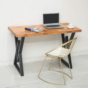 Rustic Decory Triangular Metal Table Legs – Heavy-Duty Steel Base for Desks, Dining, or Workbenches