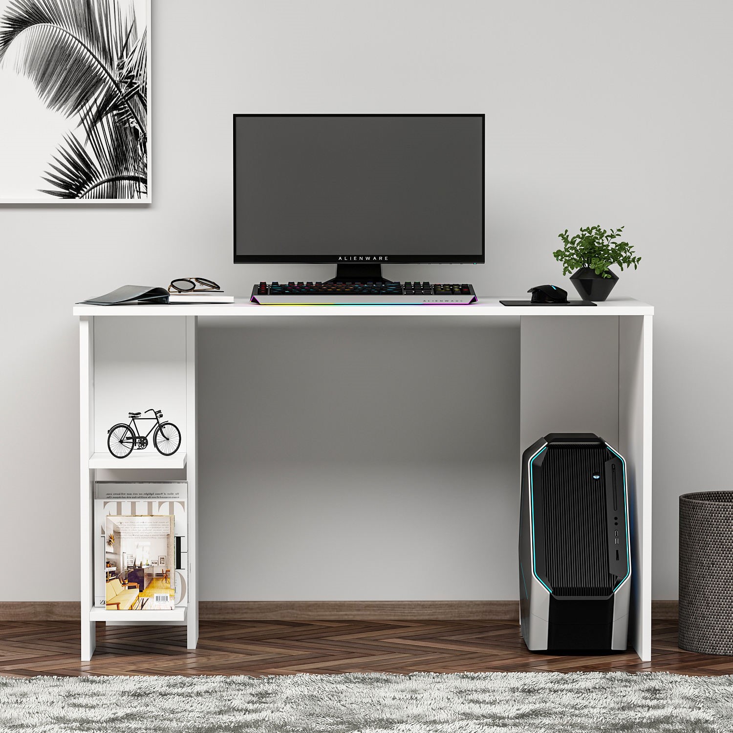 Study Desk with Cabinet – Multi-Function Computer Table - Image 9