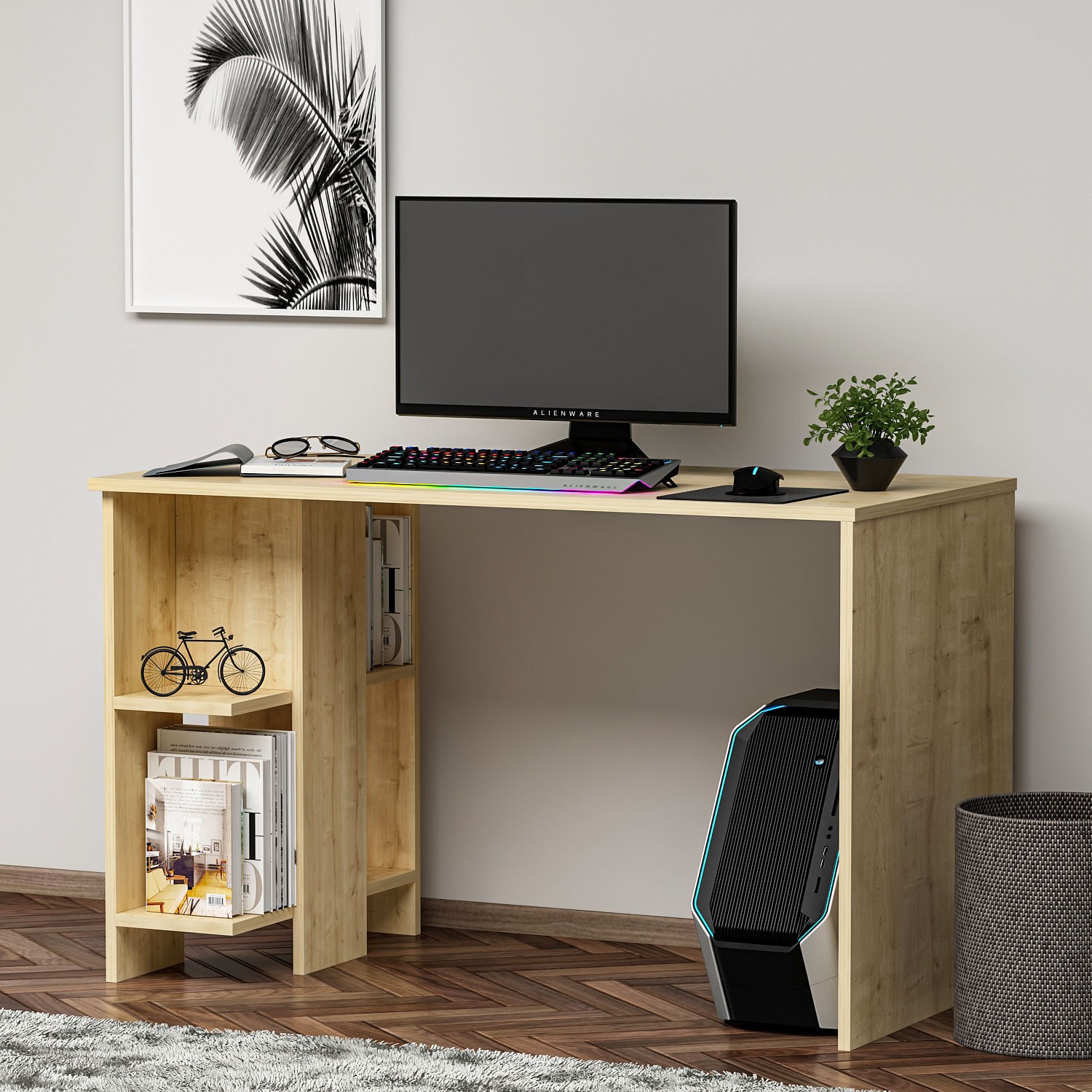 Study Desk with Cabinet – Multi-Function Computer Table - Image 5