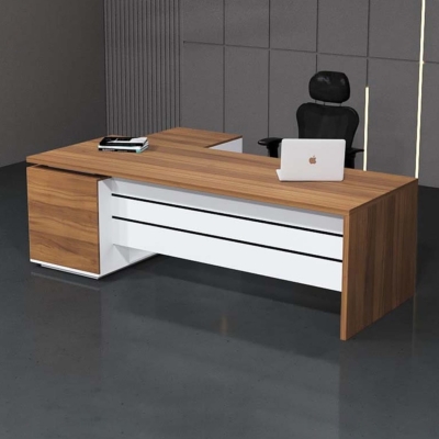 Italian Luxury L-Shaped Executive Office Desk - Image 2