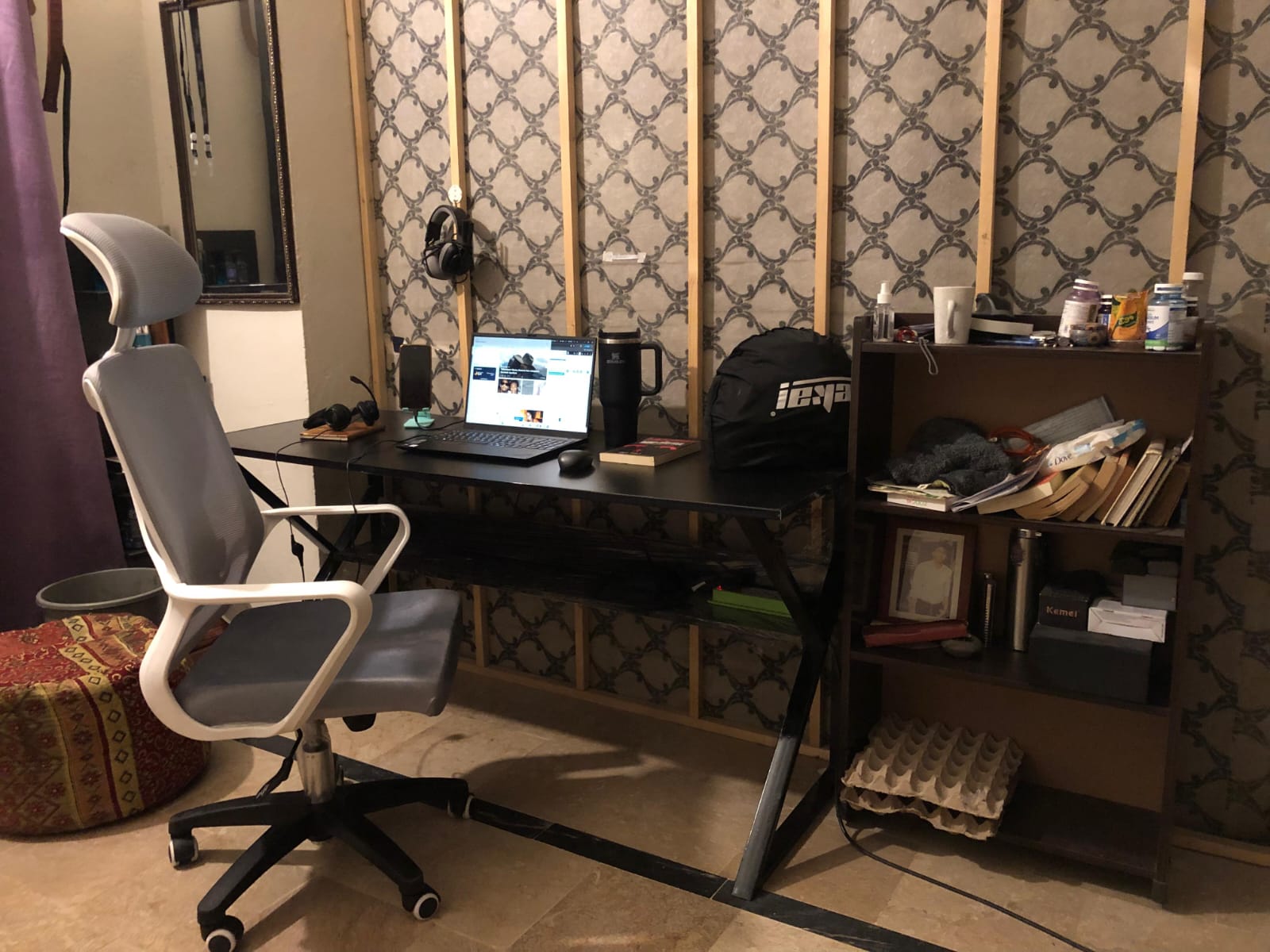 Modern K-Shaped Computer Office Study Desk - Image 16
