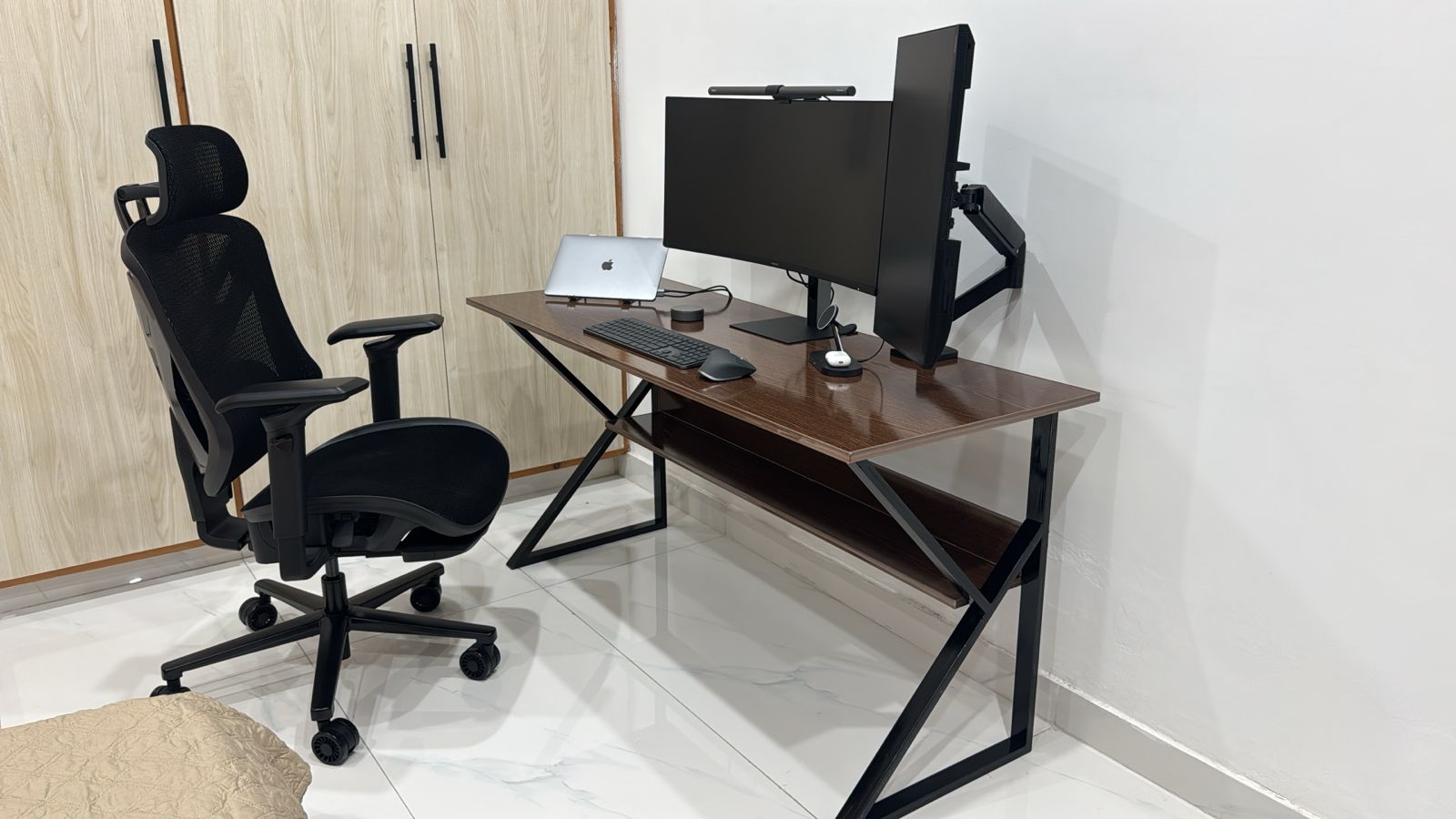 Modern K-Shaped Computer Office Study Desk - Image 14