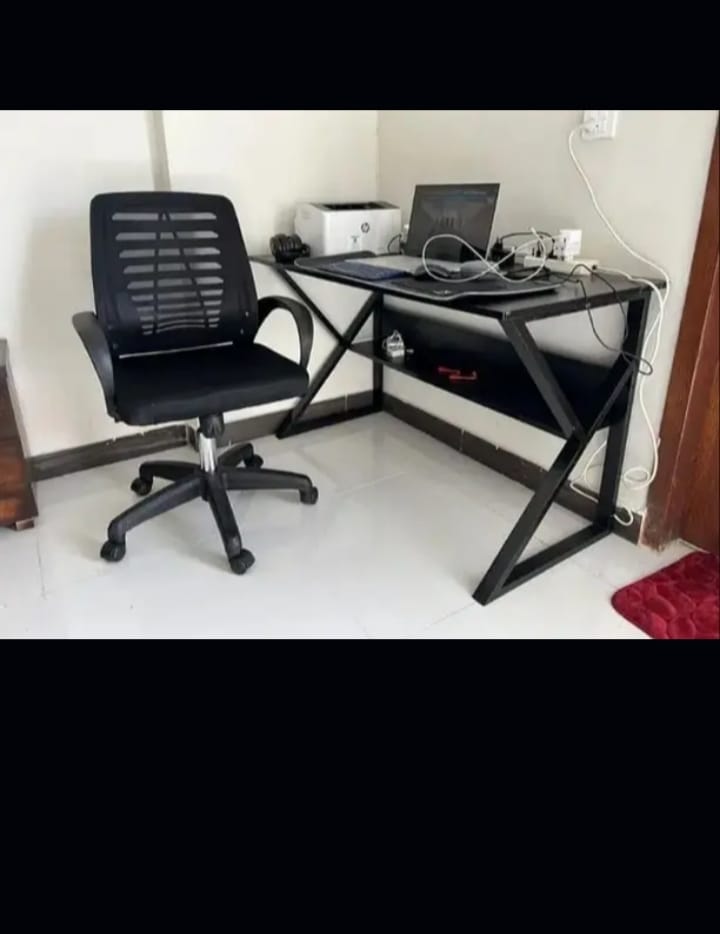 Modern K-Shaped Computer Office Study Desk - Image 12