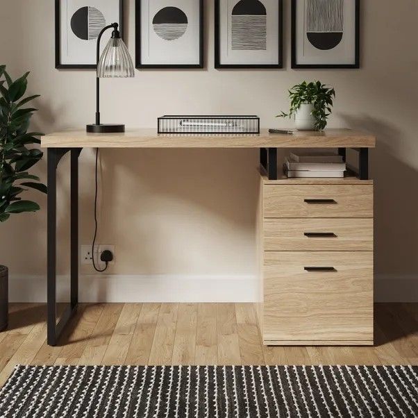 Modern Study Desk with 3 Drawer Storage | Office & Computer Table